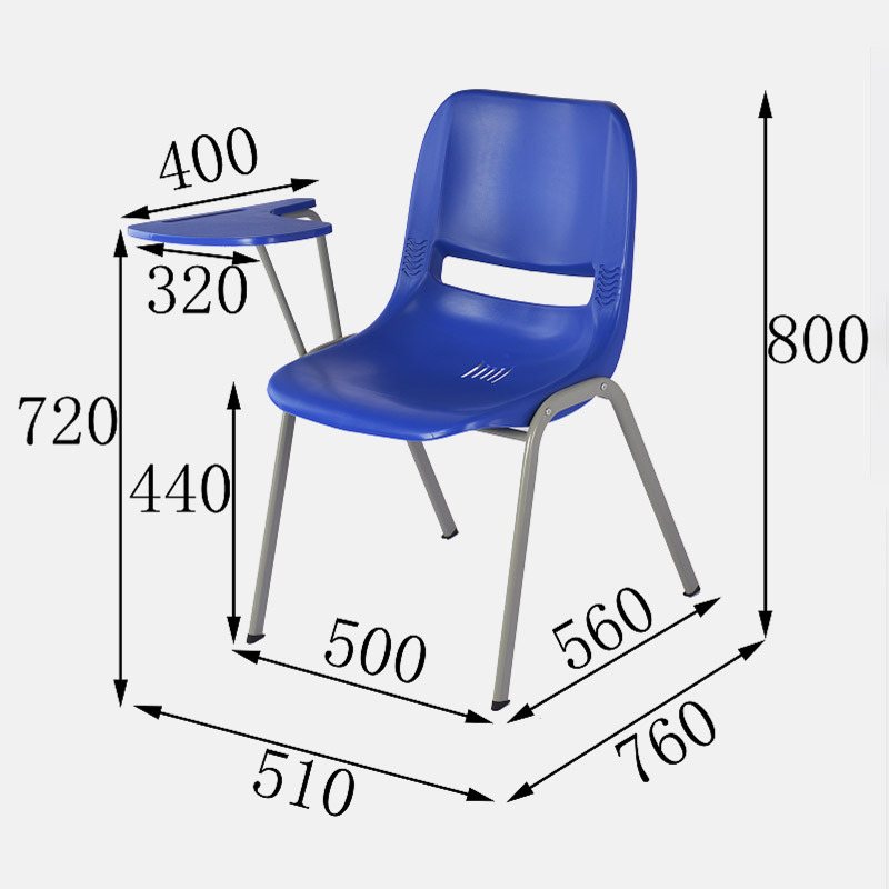 High School Furniture Classroom Student Chair China Adjustable Student Chair With Writing Tablet Arm