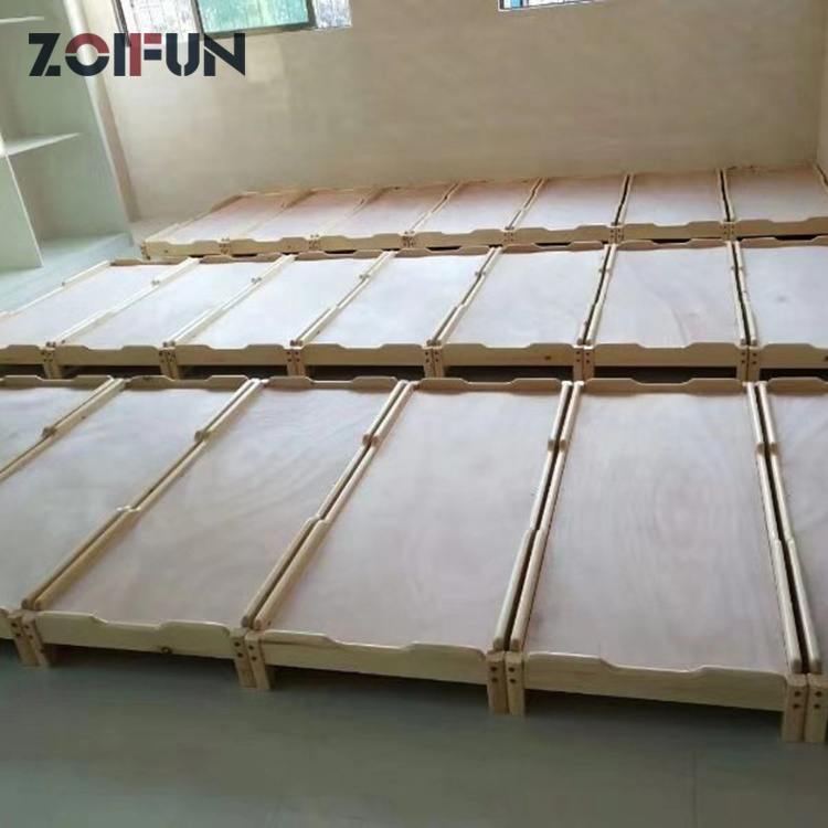 ZOIFUN Wholesale Nursery School Furniture Wooden Kindergarten Kids Children Bed