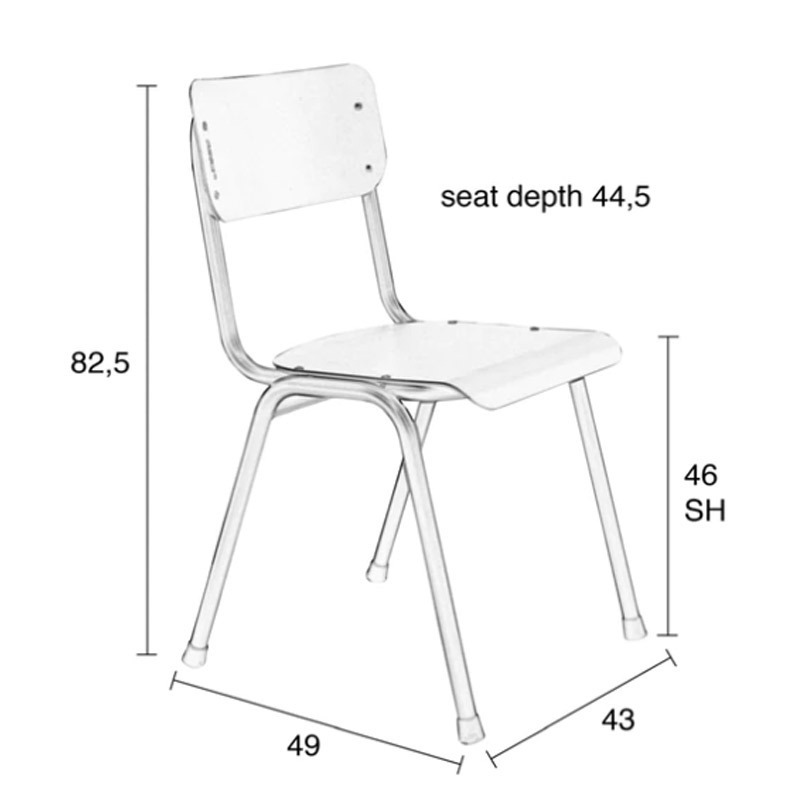 Factory Supply Furniture Laminated Primary High School College Student Stack Chair