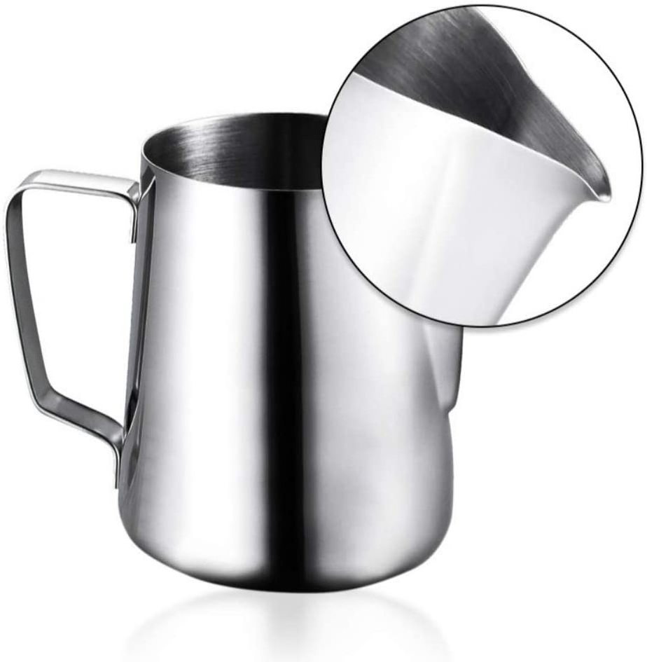 350ml 600ml Stainless Steel Barista  Latte Maker Arab Sharp Spout Frothing Steaming Coffee Jug Milk Pitcher