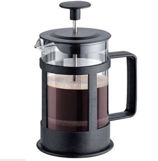 Factory wholesale with handle double wall glass Large Capacity stainless steel coffee maker french press