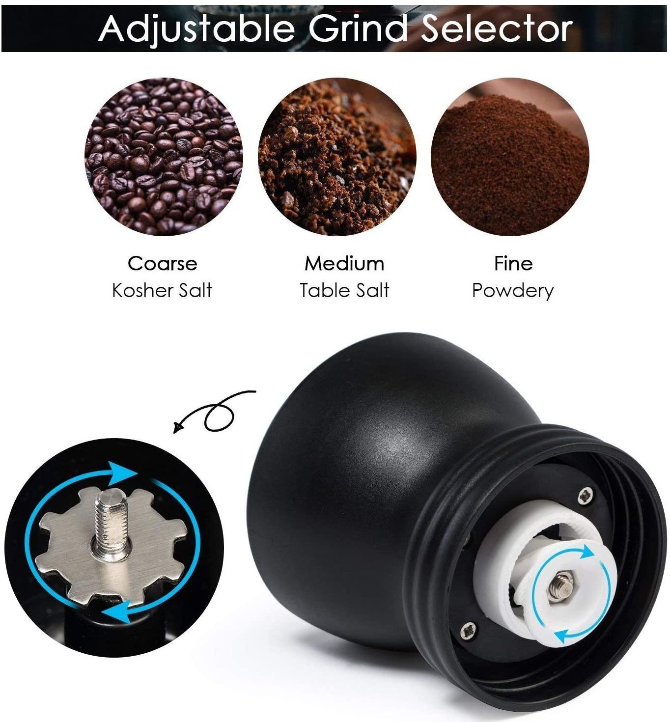 Wholesale Hand Crank Coffee Mill Ceramic Core Manual Coffee Grinder with Glass Jar