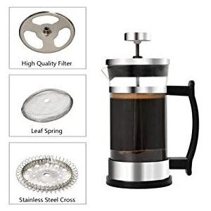 Borosilicate Glass 350ml Multifunctional Heat-Resistant Durable French Press Coffee Maker With Filter