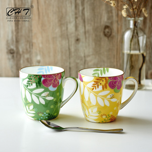 Exquisite custom couple gold rimmed cheap coffee mugs wholesale for restaurant