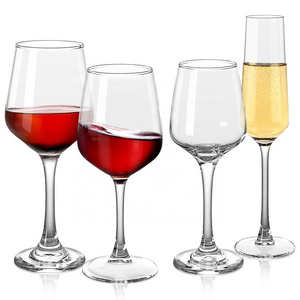 Simple Champagne Flutes Long Stemmed All-purpose Wine Glasses Clear Burgundy Wine Goblet