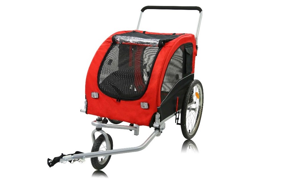 Hot Sale Travel Pet Products Trolley Dog Large Size Stroller Bicycle Trailer