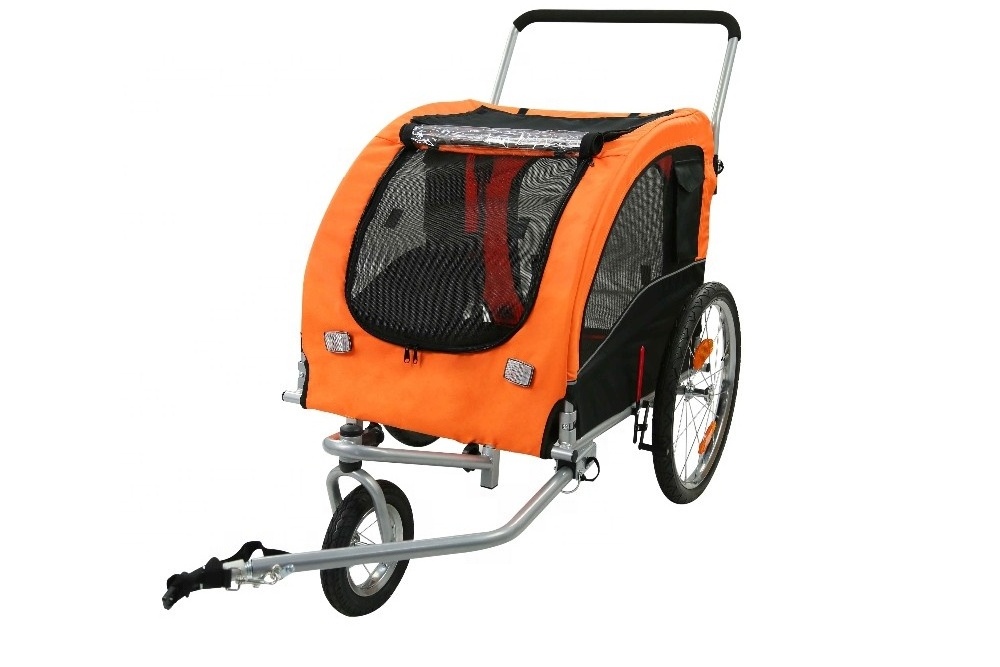 Hot Sale Travel Pet Products Trolley Dog Large Size Stroller Bicycle Trailer