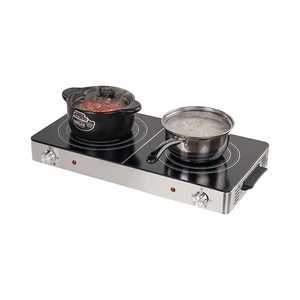 portable table top electric hot plate two burner cooker double head stove for modern kitchen