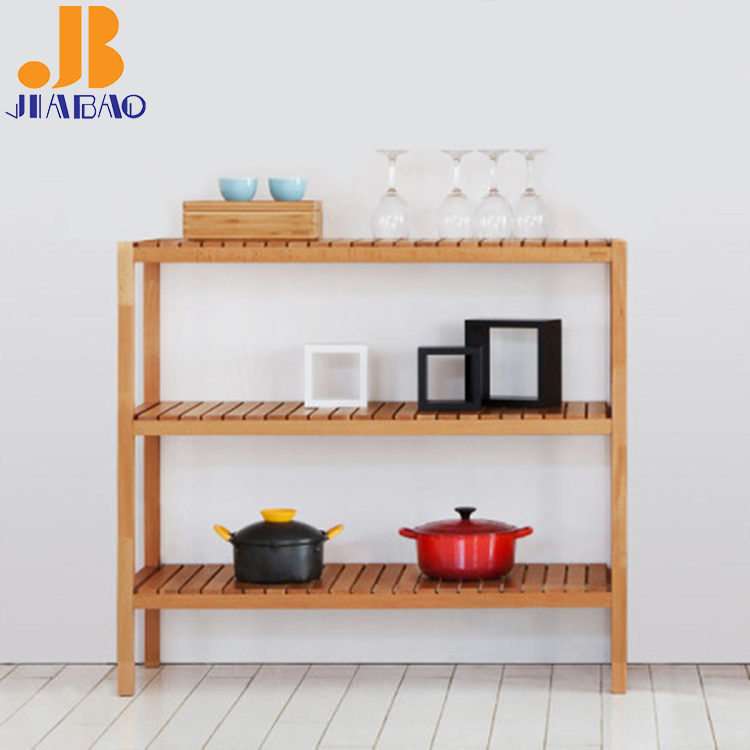 Modern Multilayer Solid Wood Shoe Rack Storage Organization Wood Shelf Rack