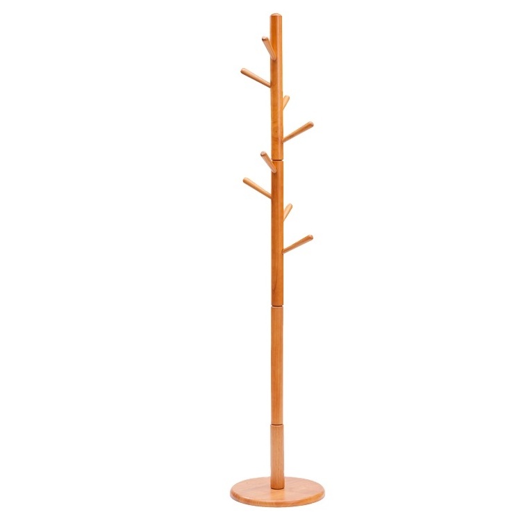 GuangXi YuLin JiaBao Free Standing Floor Tree Hanger Stand Wooden cloths hanger stand Coat Rack