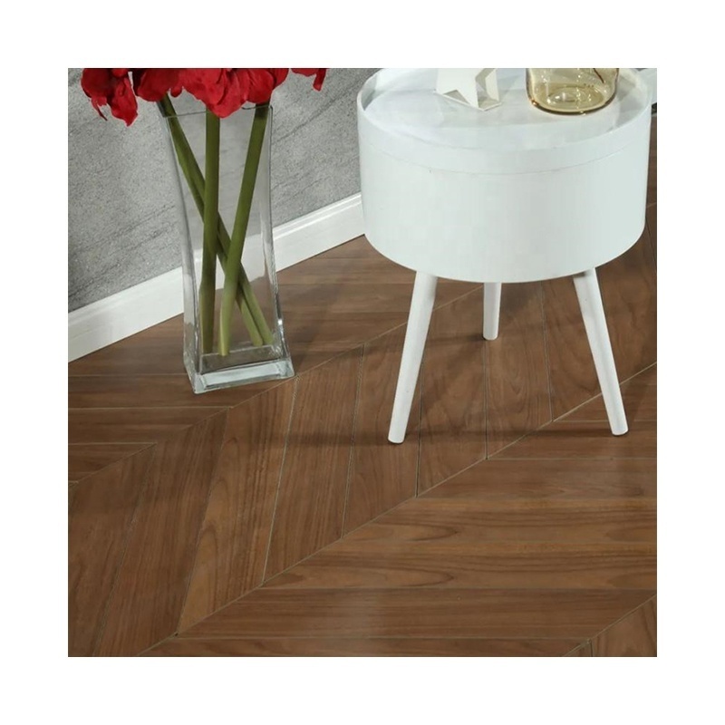 High Quality Waterproof laminated floor Grey Solid Wood Parquet fishbone Flooring