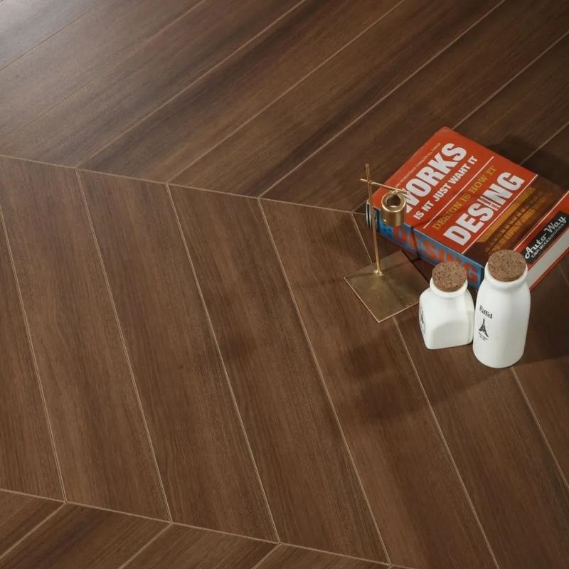 High Quality Waterproof laminated floor Grey Solid Wood Parquet fishbone Flooring