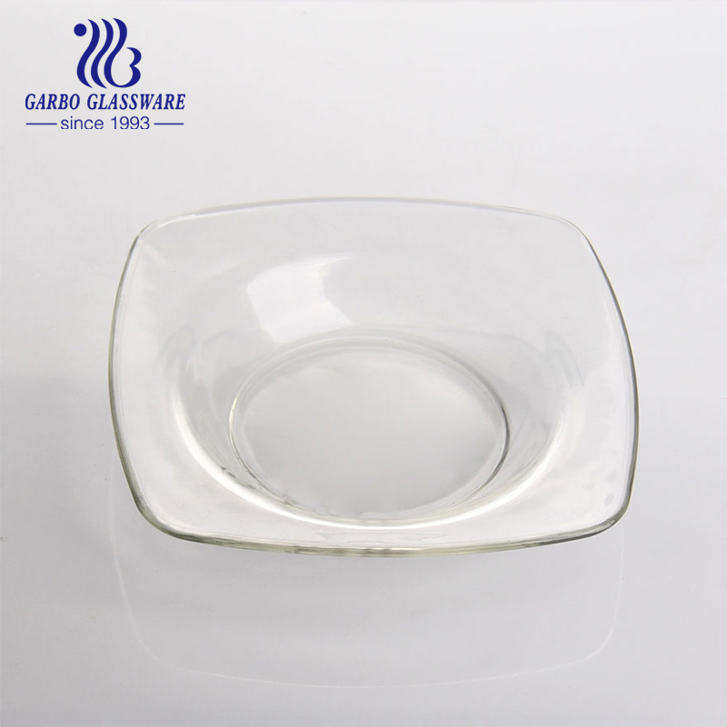 Oval shaped  clear glass dinner plates charge  platel serving plate dinner plates restaurant serving dishes for 5 star hotel