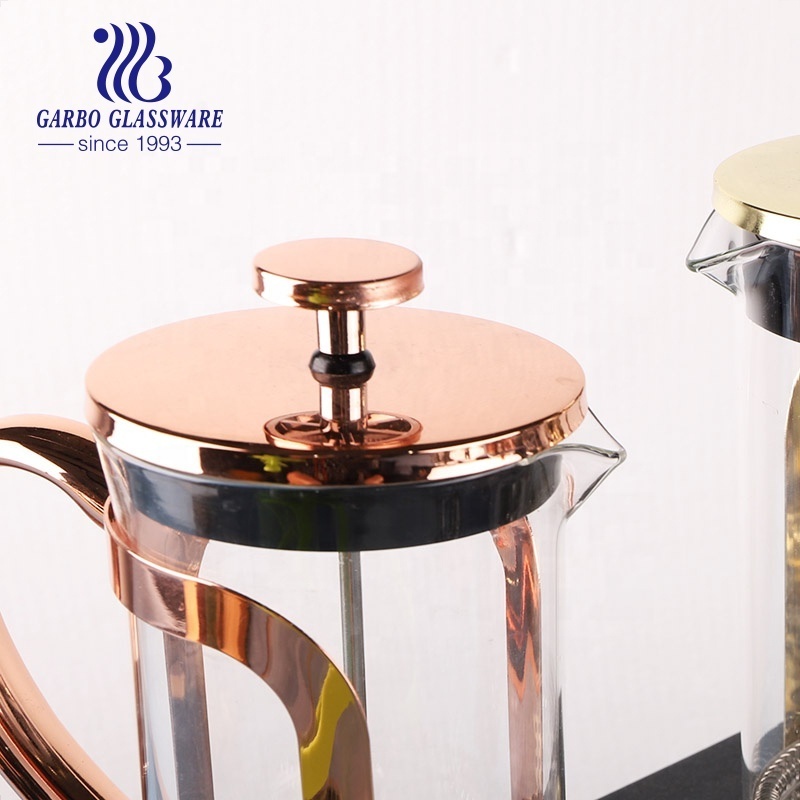 Ready To Ship Stock Stainless Steel Plastic Coffee Pressed Pot Glass French Coffee Maker Pot Latte Press Tea Glassware