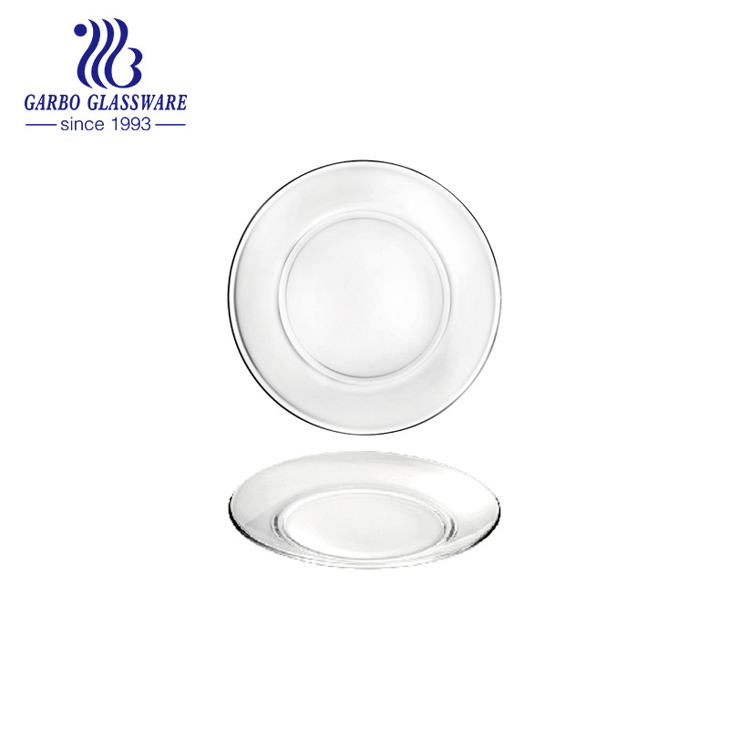 Oval shaped  clear glass dinner plates charge  platel serving plate dinner plates restaurant serving dishes for 5 star hotel