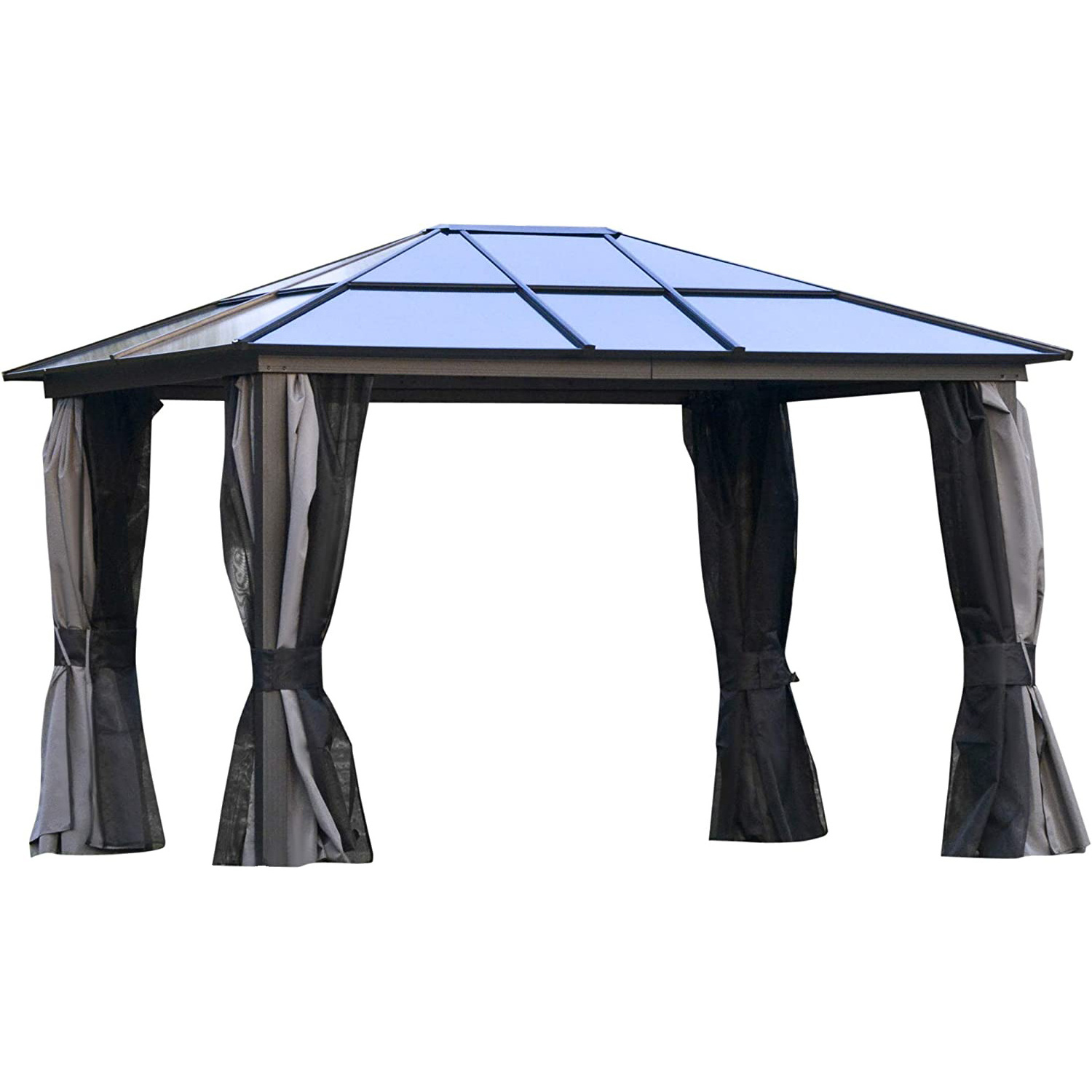 Outdoor Modern Roof Pergola Modern Terrace Pergola Canopy Alum Hardtop Polycarbonate Gazebo