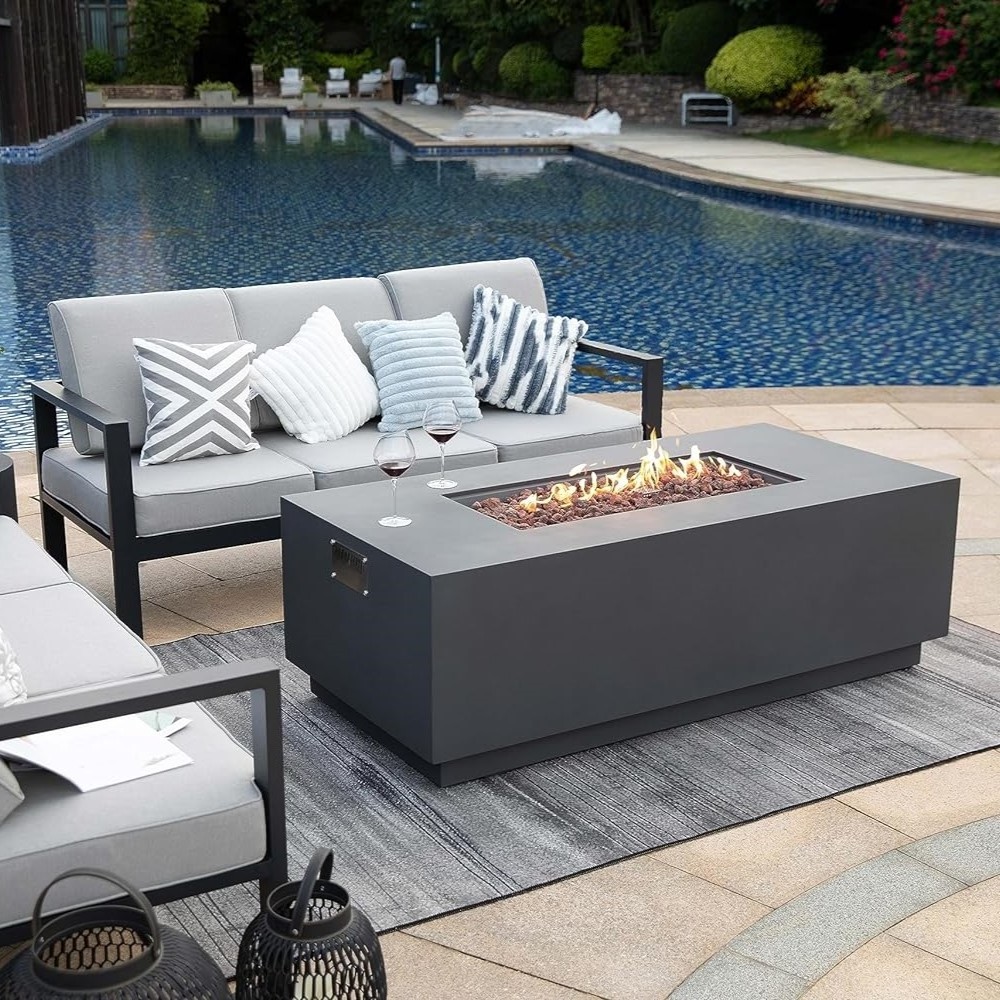 Luxury Outdoor Furniture Smokeless Fire Pit Garden Propane Gas Fire Pit Table