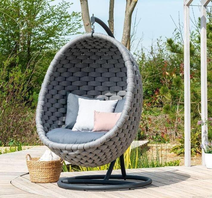 Metal New Garden Loveseat Chair Patio Egg Chair Waterproof Fabric Outdoor Swing Cradle chair