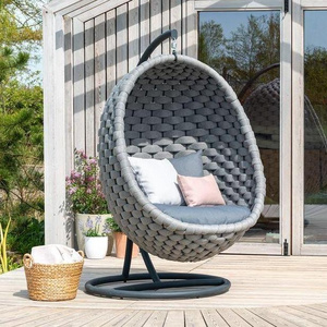 Metal New Garden Loveseat Chair Patio Egg Chair Waterproof Fabric Outdoor Swing Cradle chair