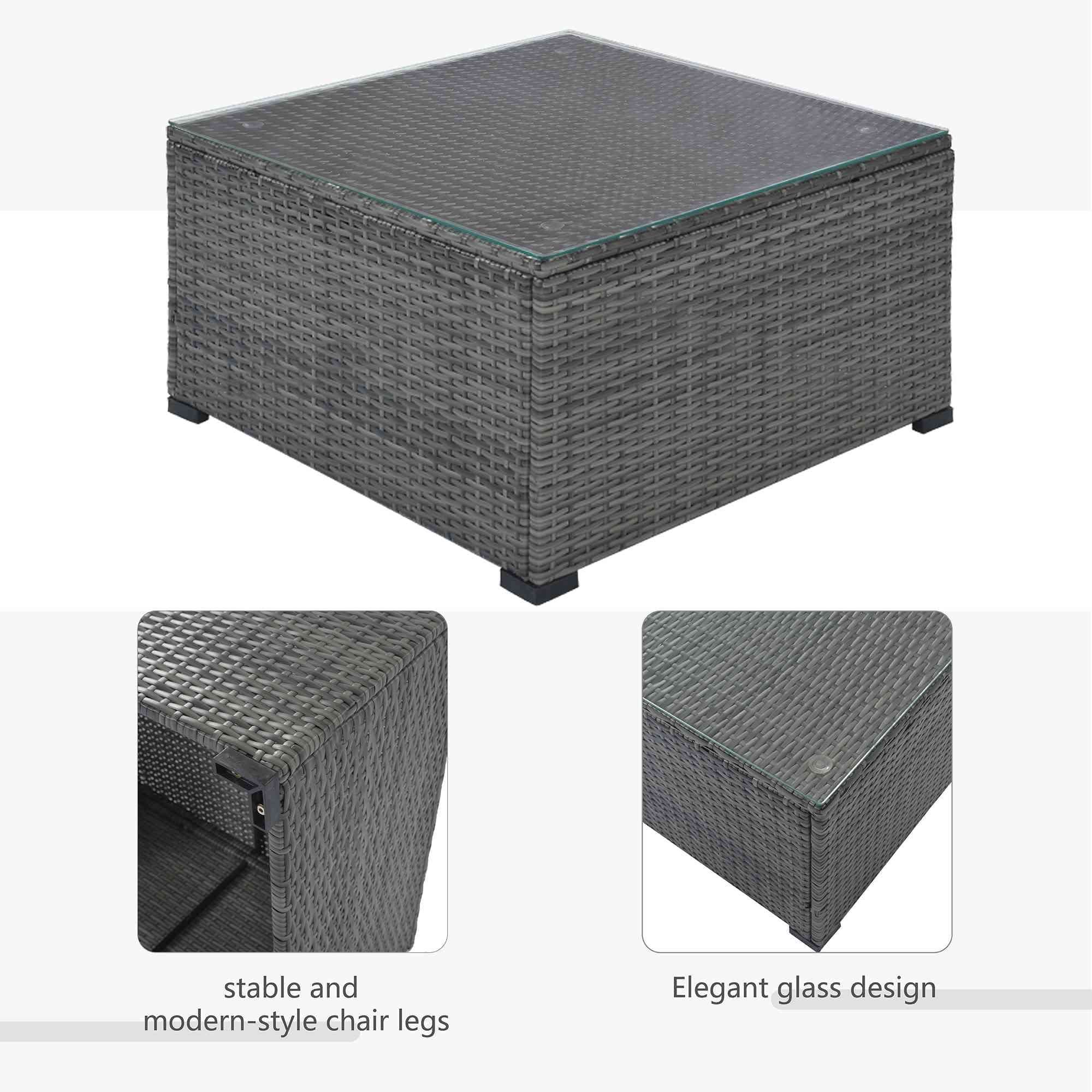 Outdoor Rattan Furniture Garden Conversation Sofa Patio Wicker U-shape lounge sets with Cushions Modern Courtyard Corner Sofa