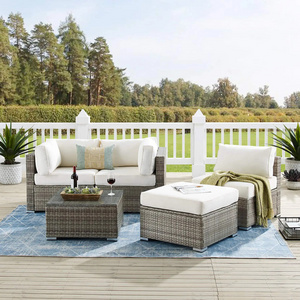 Outdoor Furniture Sets Garden Lounge Rattan L shape Sofas Set Patio Wicker Conversation sets New Design Luxury Sectional Sofa