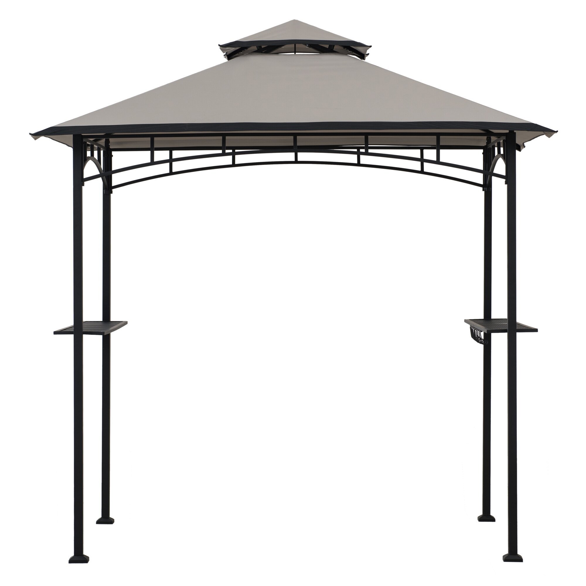 Patio BBQ Sunshade Garden Furniture New Design Backyard Rectangle Grilling Pergola Outdoor Metal Softtop Grill Gazebo