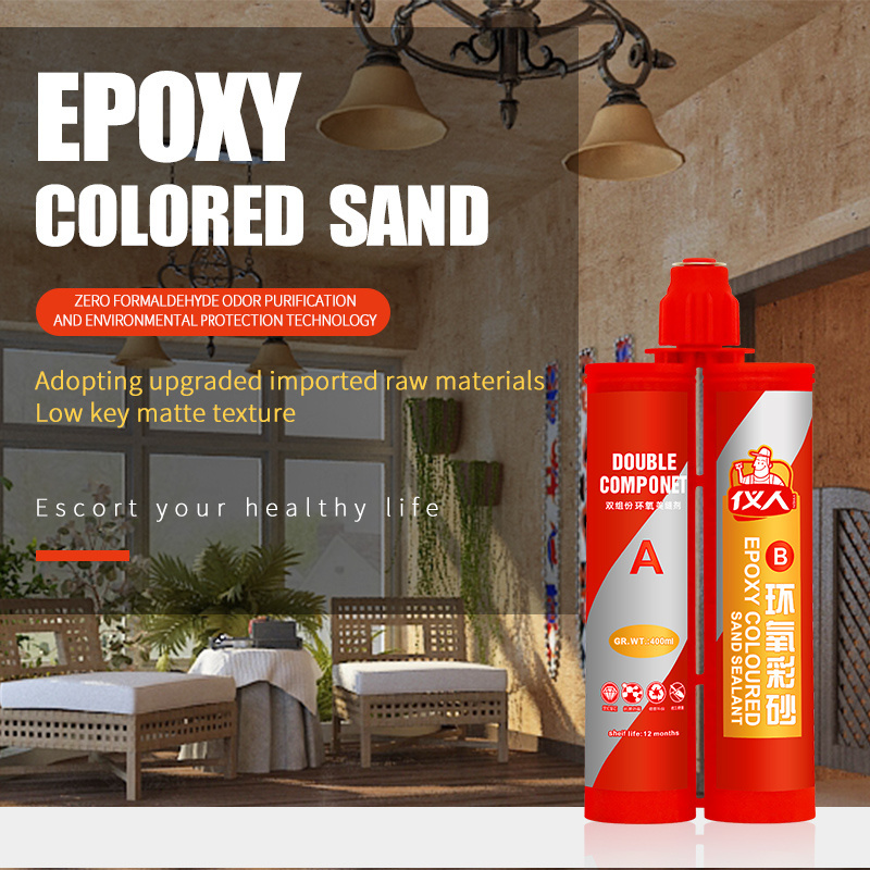 Waterproof Two Component Beauty Tile Gap Filler Adhesives Sealant Glitter Epoxy Grout Tile Glue For Porcelain