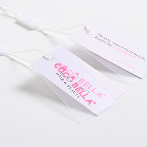 private brand logo swimwear tags and labels custom waterproof pvc apparel hang tags for clothes