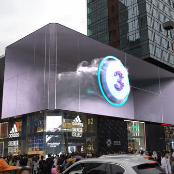 Naked-eye Commercial  Outdoor Advertising LED Display P10 Full Color Digital Signage Billboard P2.5 P3 P4 P5 P6 P8 3D LED Screen