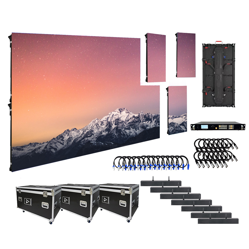 China hd photos easy to install indoor outdoor rental video wall panels p3.91 3.91 500x1000mm led display screen for stag