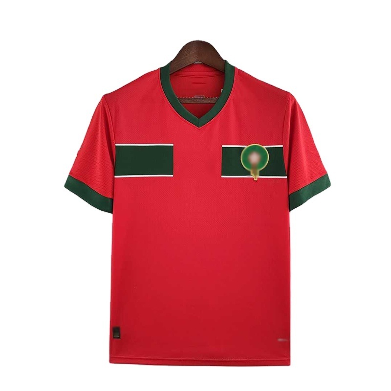 2024 CAF African cup Morocco red home soccer jersey with HAKIMI sublimation for kid and adult