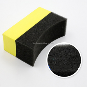 Corner Brush Car Wheel Washer Tyre Tire Dressing Applicator Curved Foam Sponge Pad