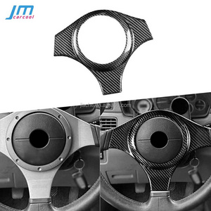 For Mitsubishi EVO 7 8 9 2003-2006 Car Steering Wheel Plate Trim Frame Trim Cover Carbon Fiber Body Kits Decoration Accessories