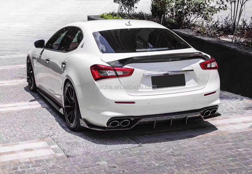 Front Chin Shovel Rear Lip Diffuser Spoiler Side Skirts for Maserati Ghibli 2018-2019 Carbon Fiber Body Kits Bumper Guard