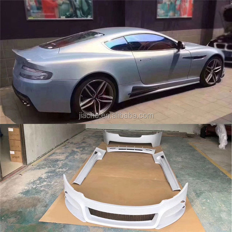 FRP Unpainted Front Bumper Side Skirts Aprons Rear Bumper Diffuser body Kit Case For Aston Martin DB9 Car Tuning Parts