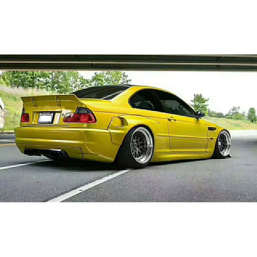 for BMW E46 Body Kit 3 Series Wide Body Kit Coupe Sedan FRP Fiber Glass Front Lip Rear Bumper Fender Trunk Spoiler