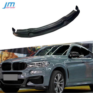 Carbon Fiber Car Front Bumper Lip Spoiler Body Kits for BMW X6 F16 Sport 2014-2018 FRP Head Lip Chin Extension Car Styling