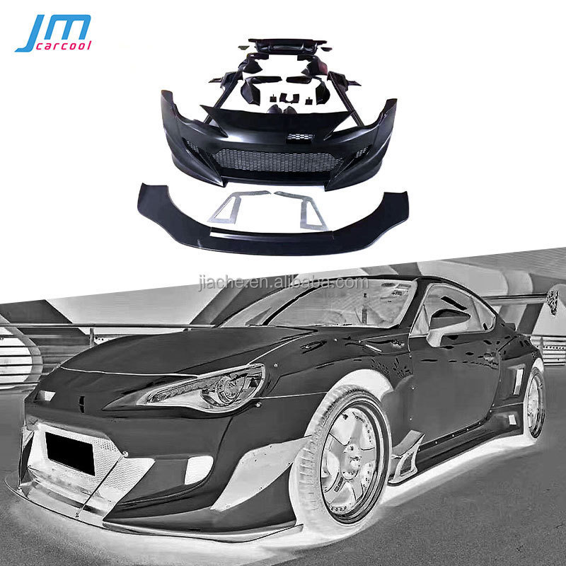 FRP Front Lip Spoiler Side Skirts Aprons Rear Diffuser Spoiler Fiberglass Wide Body kit For Toyota GT 86 Subaru BRZ FT86 FRP