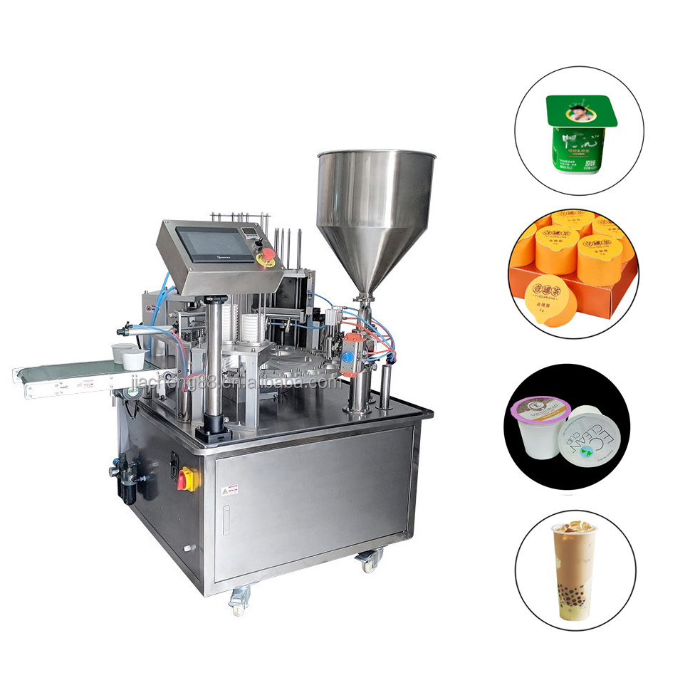 Manual Boba Tea Cup Sealing Machine 4 cup sealing machine for jelly milk water cup tray sealer