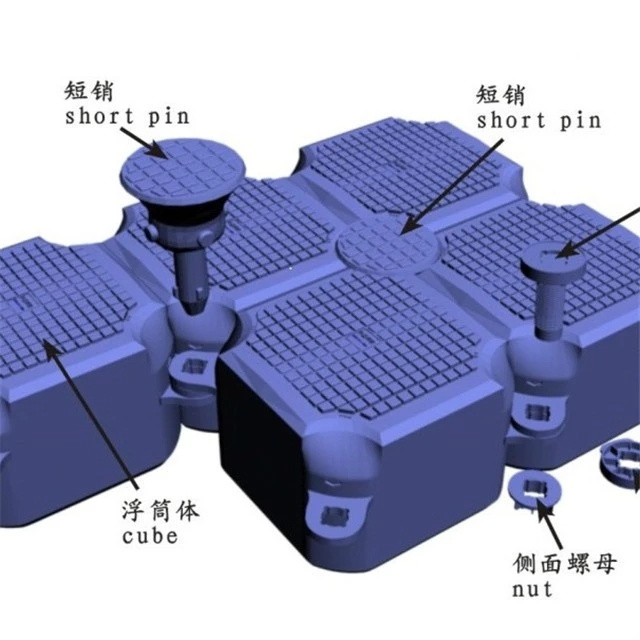 Jet Ski Dock for Water Amusement Equipment HDPE 500*500*40 mm Floating Pontoon Jet Ski Floating Dock Pontoon