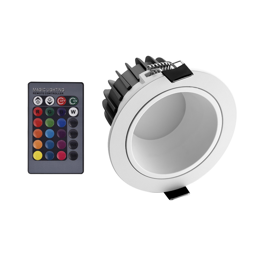 Round Rgb Wifi Cct Dmx 90mm Black Led Recessed Downlight Housing Free Shipping For Outdoor