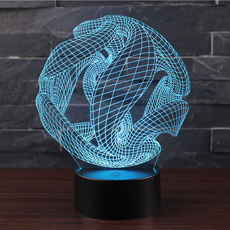 Amazing 3D Acrylic Illusion Lamp LED Light Home Decor Night Light Battery Operated