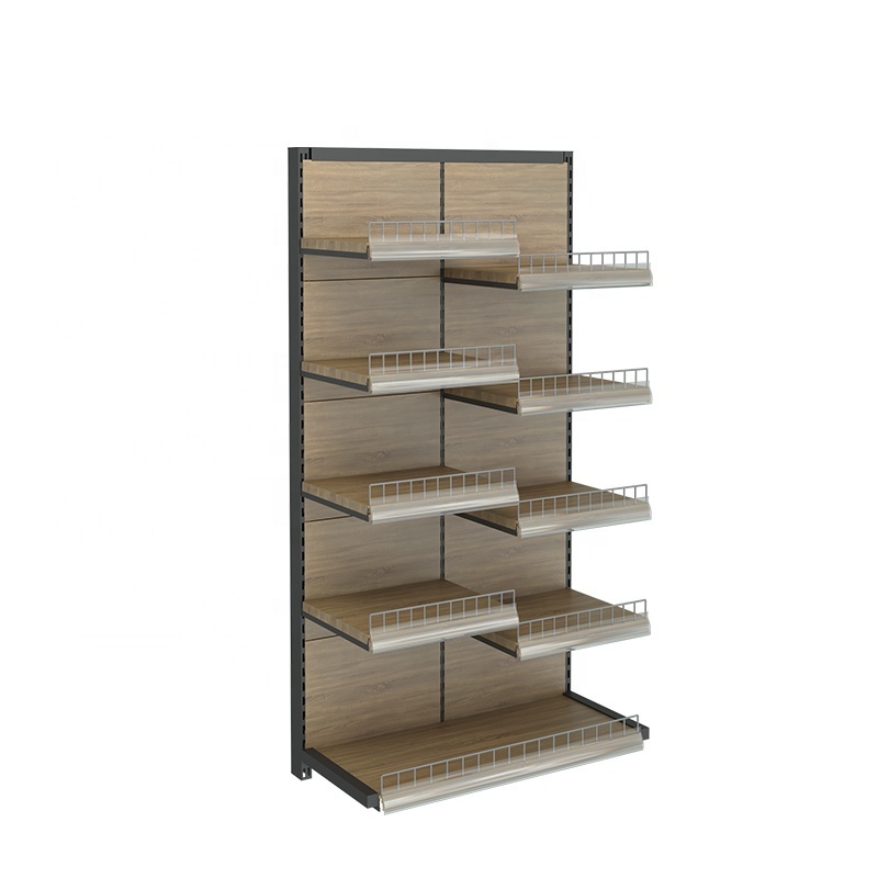 Steel Wall Single double sided freestanding gondola shelving shelf for supermarket retail store and shop