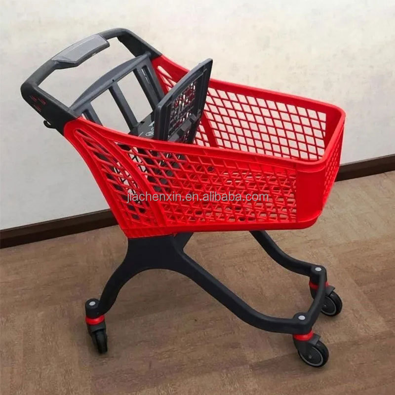 Hot Sell High Quality Trolley Grocery Shopping Cart Supermarket Carts Steel Grocery Cart 4 Wheels Shopping Trolley