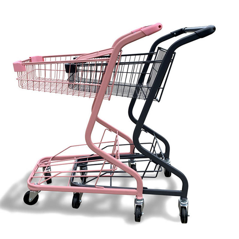 Factory Direct Sale Supermarket Shopping Trolley With Wheels Foldable Shop Mall Cart With Seat