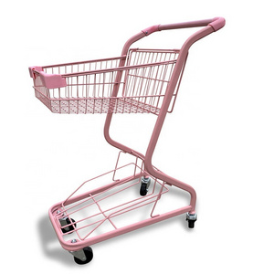 Factory Direct Sale Supermarket Shopping Trolley With Wheels Foldable Shop Mall Cart With Seat