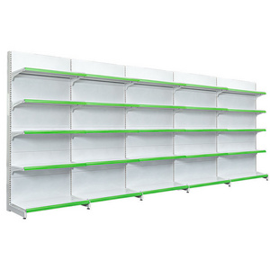 Easy Assembled Single And Double Sided Grocery Retail Store Shelves Cold-rolled Sreel Supermarket Shelf Display Racks