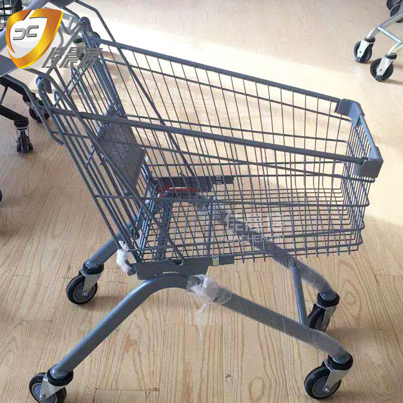 High quality hand carts and steel trolley cart shopping bags supermarket