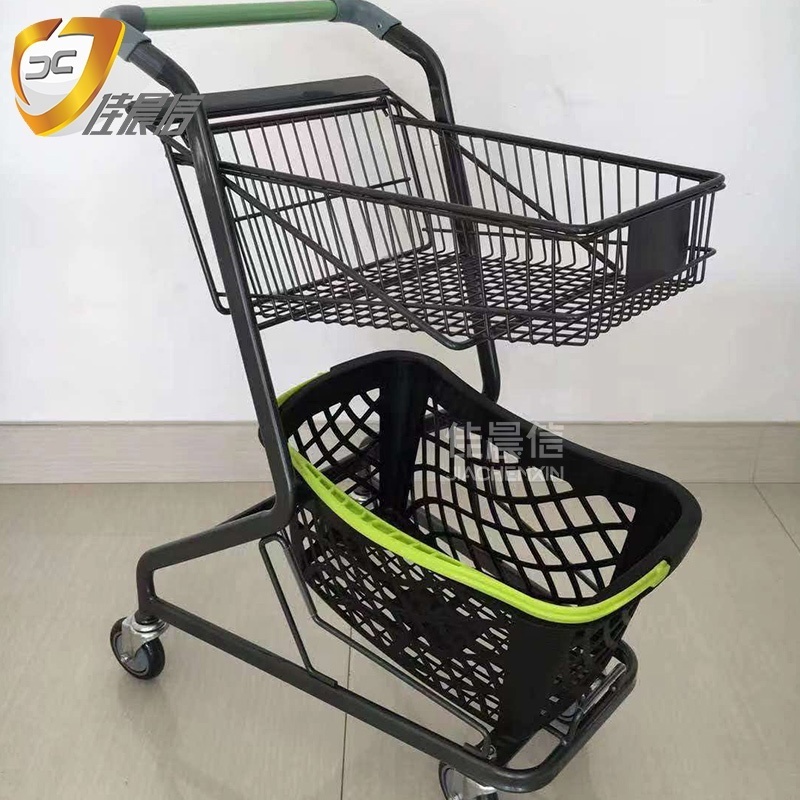 High quality hand carts and steel trolley cart shopping bags supermarket