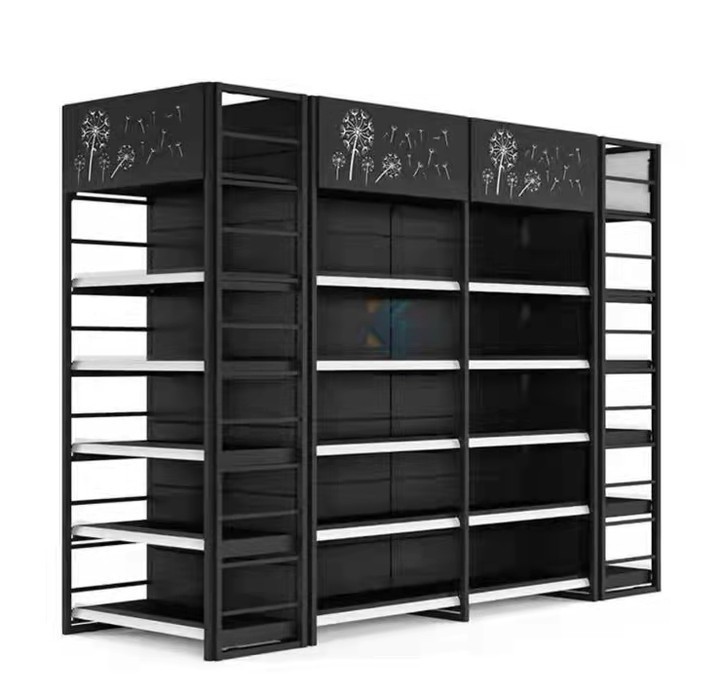 Supermarket retail display stand wall shelves gondola shelving  design for sale